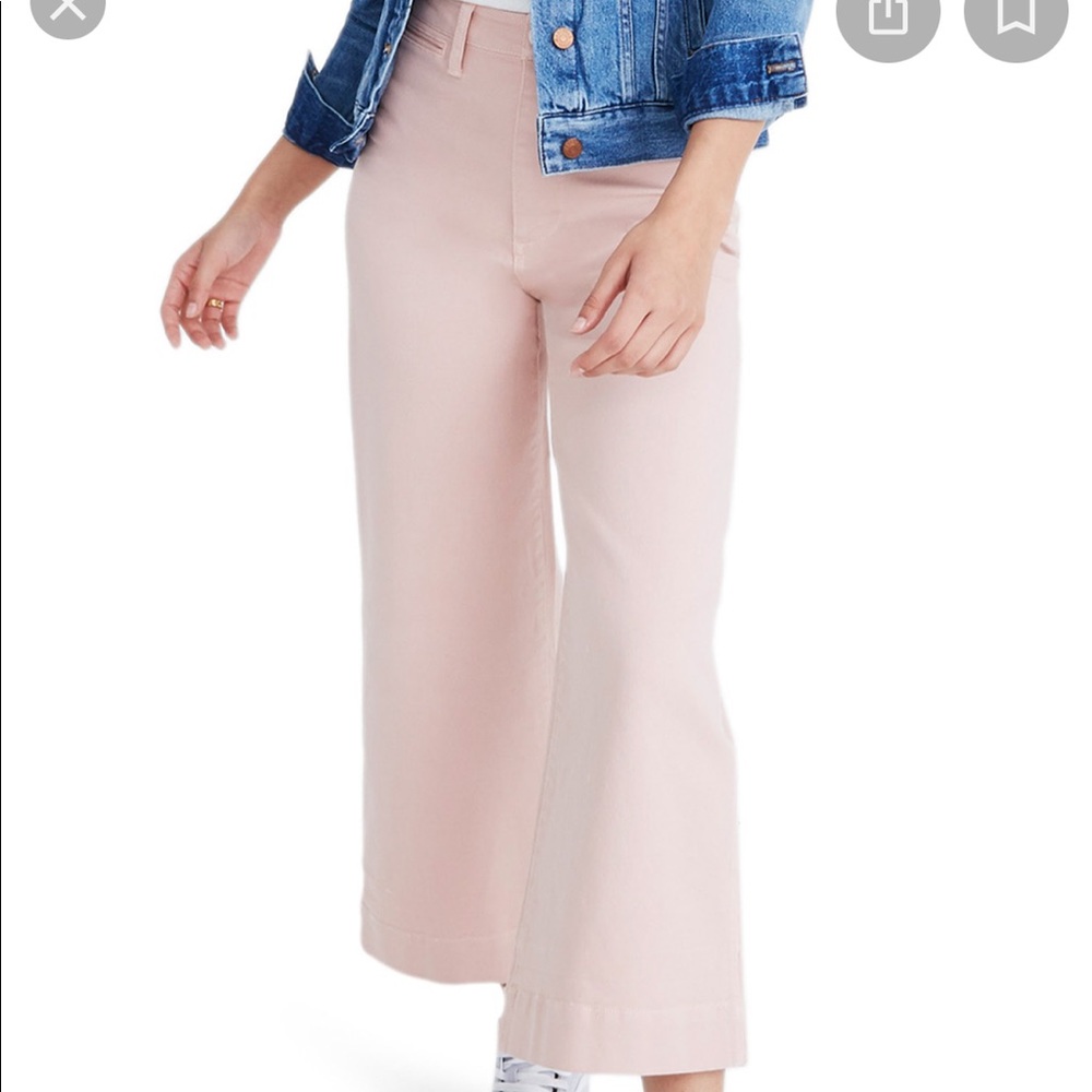 MADEWELL Emmett wide leg crop pants